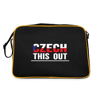 République tchèque Prague « Czech this out » - Sac Retro - noir/or - Dos