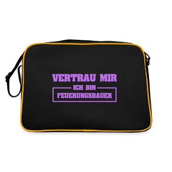 Lustig Feuerungsbauer - Retro Bag - black/gold - Back