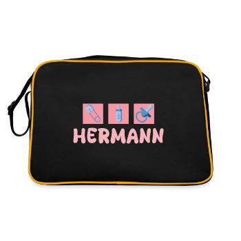 Hermann en tant que sucette - Sac Retro - noir/or - Dos