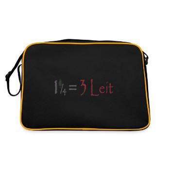 Waldviertler 5 - Retro Tasche - Schwarz/Gold - Hinten