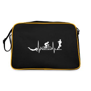 Swim Bike Run. Mode de vie sain et actif Gif - Sac Retro - noir/or - Dos
