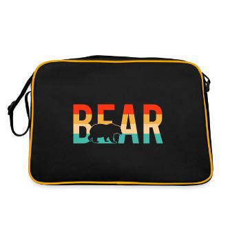 Bear bear retro - Retro Bag - black/gold - Back