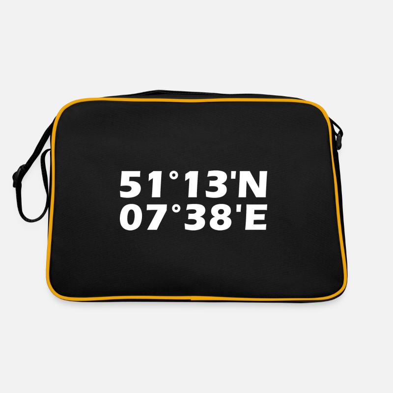 Lüdenscheid coordinates - Retro Bag - black/gold