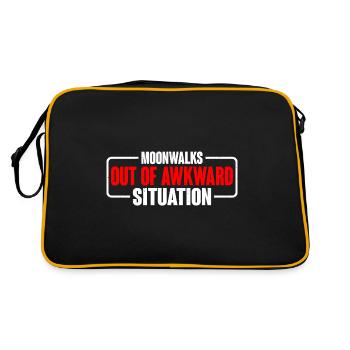Moonwalks Out Of Awkward Situation 2 - Retro Tasche - Schwarz/Gold - Hinten