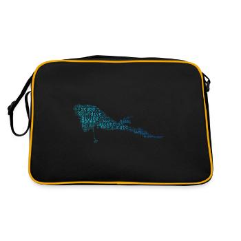 Diver Scuba Diver Taucher Damen Free Dive - Retro Tasche - Schwarz/Gold - Hinten
