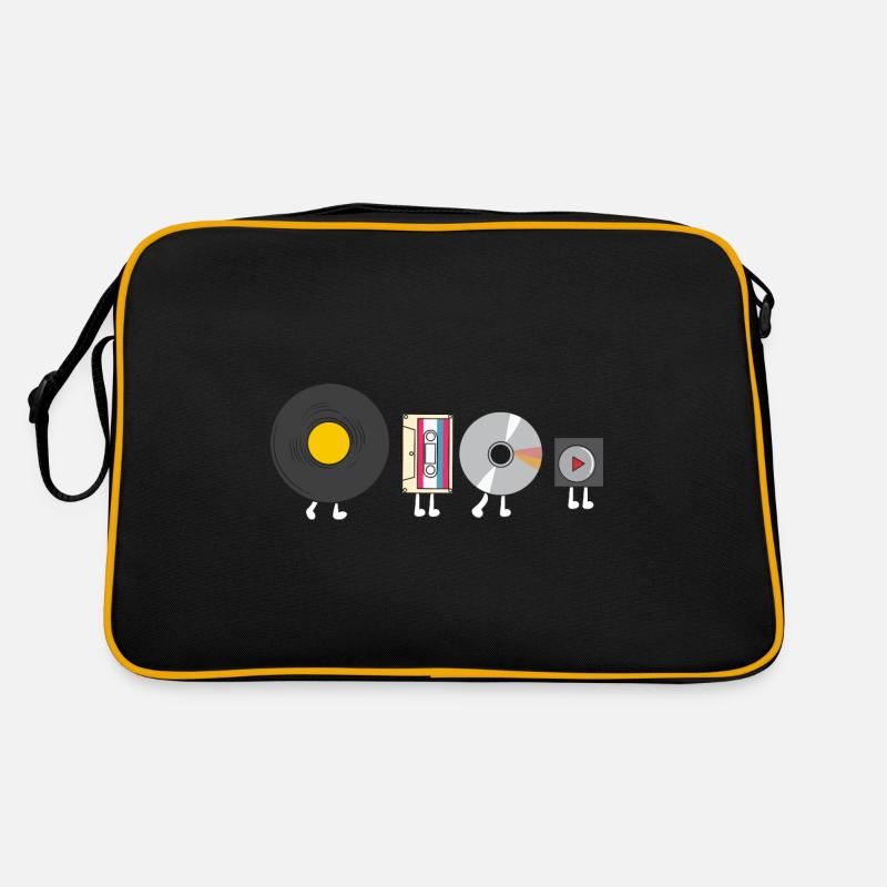 Entwicklung des Audioplayers - Retro Tasche - Schwarz/Gold