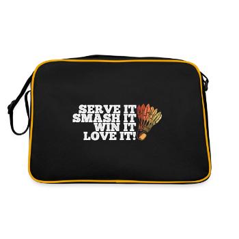 Badminton - Retro Tasche - Schwarz/Gold - Hinten