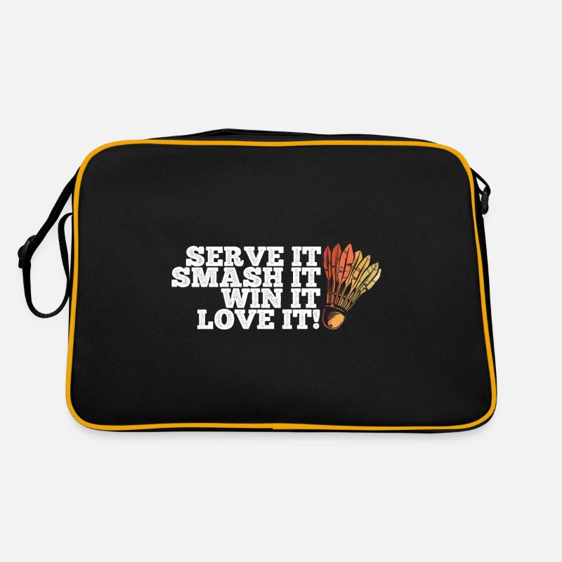 Badminton - Retro Tasche - Schwarz/Gold