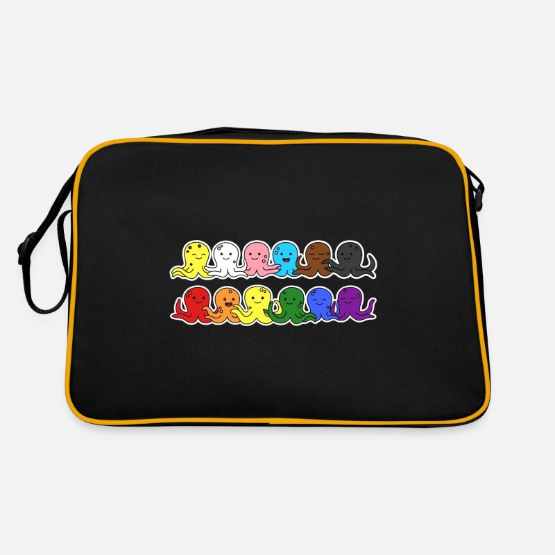 Pride Progress Flagge Octopus Gleichberechtigung Retro Tasche