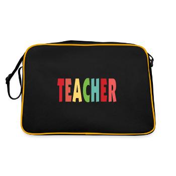 Inscription des enseignants enseigner enseigner cadeau - Sac Retro - noir/or - Dos