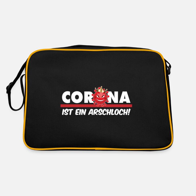 Corona ist ein Arschloch | Quarantäne Geschenkidee Retro Tasche