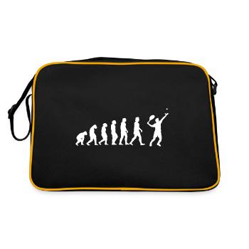 Tennis Evolution Joueur de tennis Drôle - Sac Retro - noir/or - Dos