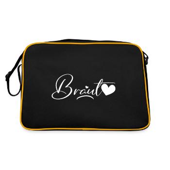 Bride Braut Junggesellenabschied Hochzeit Braut Ge - Retro Tasche - Schwarz/Gold - Hinten