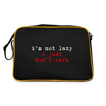 I'm Not Lazy, I Just Don't Care 4 - Retro Bag - black/gold - Back