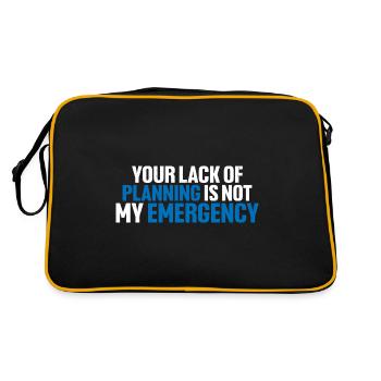 Votre manque de planification n’est pas mon urgence 8 - Sac Retro - noir/or - Dos