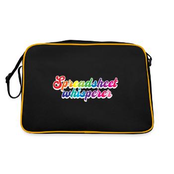 Spreadsheet Whisperer - Retro Bag - black/gold - Back