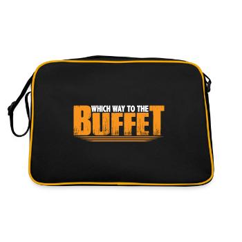 Which Way To The Buffet 30 - Retro Tasche - Schwarz/Gold - Hinten