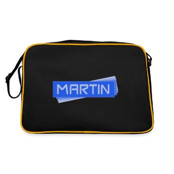 Balise nominative Martin - Sac Retro - noir/or - Dos