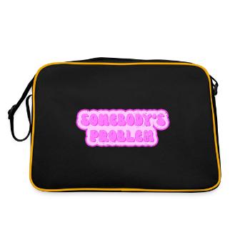 Somebodys Problem - Problem von jemand - Retro Tasche - Schwarz/Gold - Hinten