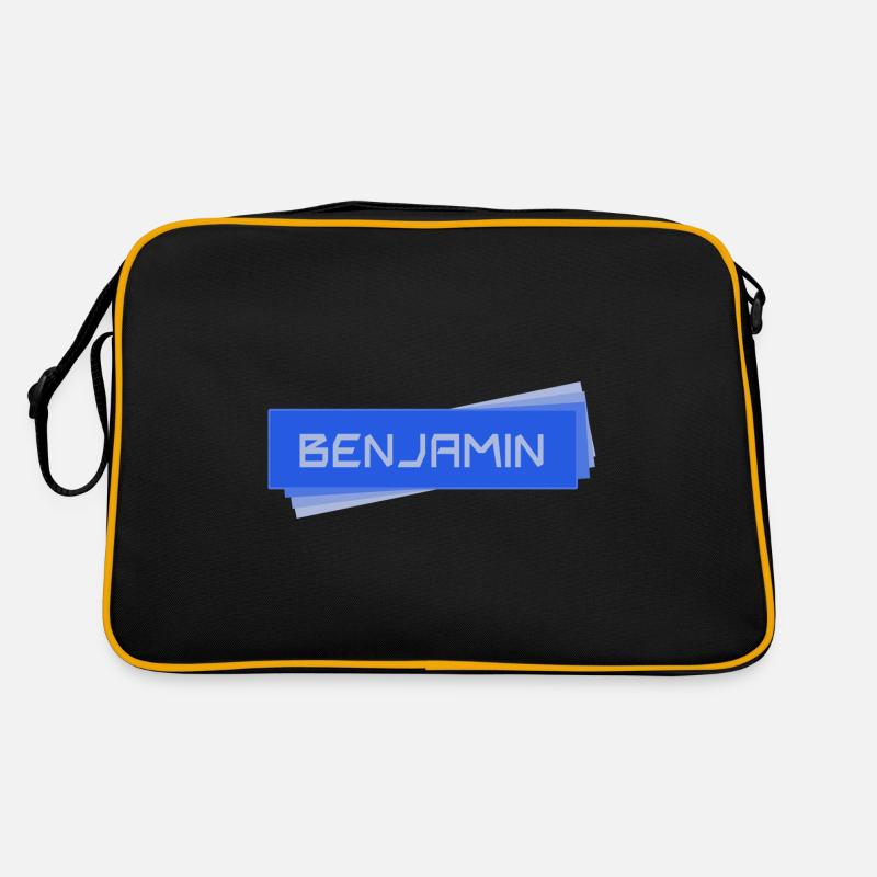 Namensschild Benjamin Retro Tasche