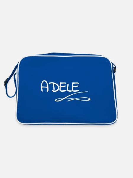 Prénom - Sac Retro - bleu/blanc - Dos