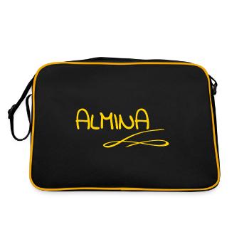 Prénom Almina - Sac Retro - noir/or - Dos