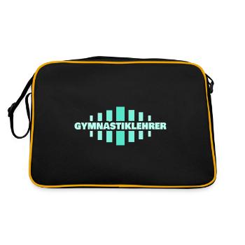 Gymnastics teacher as a profession - Retro Bag - black/gold - Back
