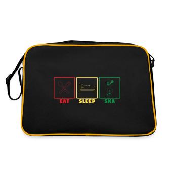 Mangez ska sommeil - ska musique garçon grossier - Sac Retro - noir/or - Dos