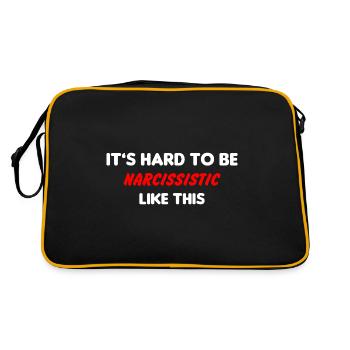 Drôle narcissique C’est difficile, narcissique comme celui-ci - Sac Retro - noir/or - Dos