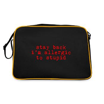 Stay Back, I'm Allergic To Stupid 10 - Retro Bag - black/gold - Back