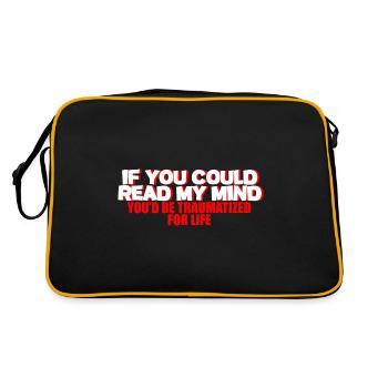 If You Could Read My Mind, You'd Be Traumatized 2 - Retro Bag - black/gold - Back