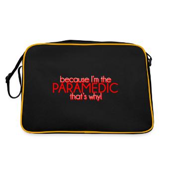 Because I'm The Paramedic That's Why 4 - Retro Bag - black/gold - Back