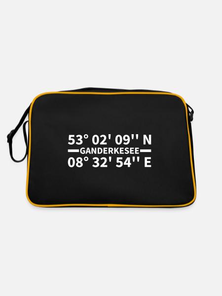 Ganderkesee coordinates - Retro Bag - black/gold - Back