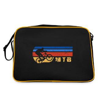 MTB downhill Fahrrad Fahrradkette Mountainbike - Retro Tasche - Schwarz/Gold - Hinten