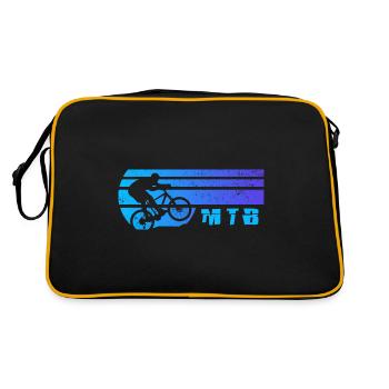 MTB Fahrradkette Mountainbiker Fahrradtrikot bike - Retro Tasche - Schwarz/Gold - Hinten