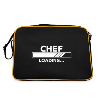 Chef Spruch Beruf Kollegen Lustiges Chef Geschenk - Retro Tasche - Schwarz/Gold - Hinten