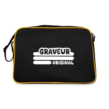 Occupation: Engraver - Retro Bag - black/gold - Back