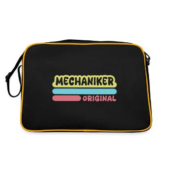 Mechanic as a first name - Retro Bag - black/gold - Back