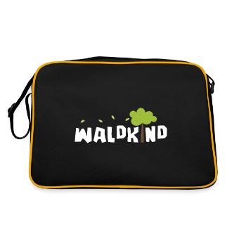 Waldkind - Retro Tasche - Schwarz/Gold - Hinten