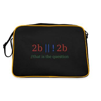 2b || !2b /To be or not to be/ Programmer - Retro Bag - black/gold - Back