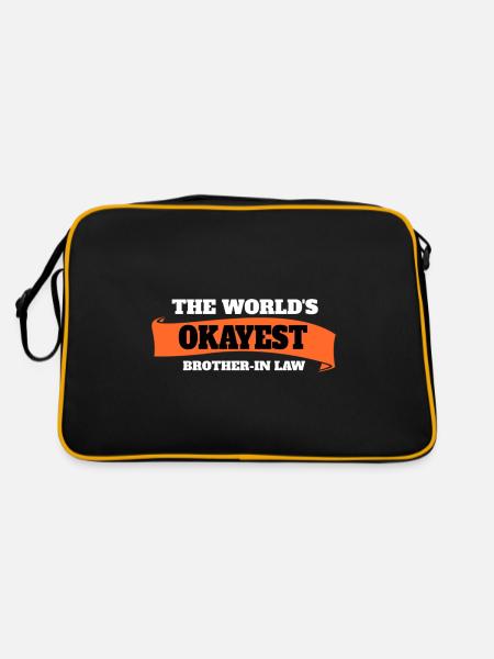 Le beau-frère le plus correct du monde Meilleur drôle de tous les temps - Sac Retro - noir/or - Dos