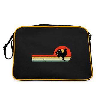 Amateur de poulet Aviateur Élevage Vintage Rétro - Sac Retro - noir/or - Dos