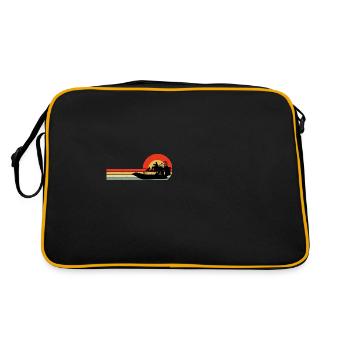Vintage Rétro Airboat Fanboat Airboating Planeboat - Sac Retro - noir/or - Dos
