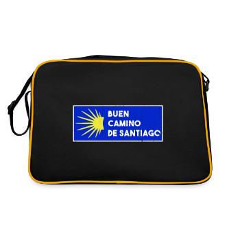 Buen Camino de Santiago de Compostela Jakobsweg - Sac Retro - noir/or - Dos