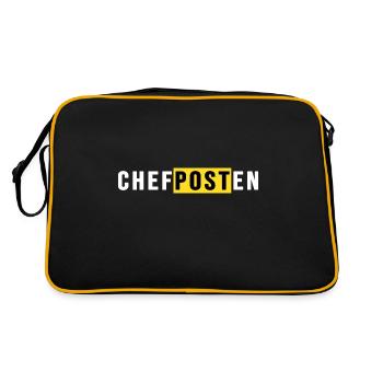 post postbote flaschenpost "chefposten" - Retro Tasche - Schwarz/Gold - Hinten