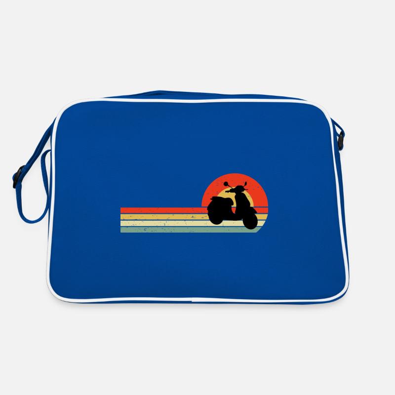 Roller Fahrer Roller Motorrad Vintage Retro Retro Tasche