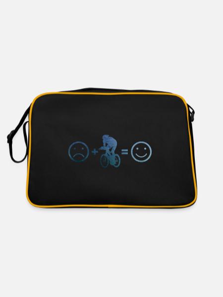 Rennrad Rennradfahren Herren Rennradfahrer - Retro Tasche - Schwarz/Gold - Hinten