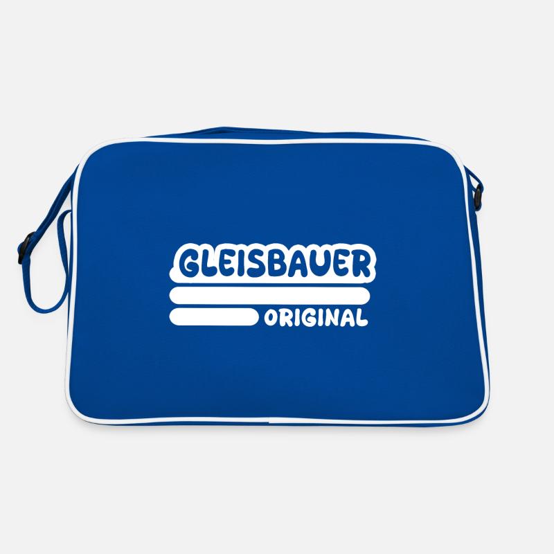Gleisbauer als Beruf Retro Tasche