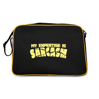 Sarcasm expert - Retro Bag - black/gold - Back
