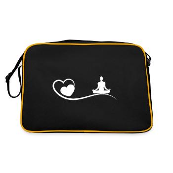 Cœur et Yoga - (yo) - Sac Retro - noir/or - Dos